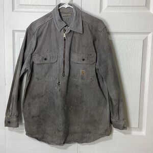 Carhartt Roached Pullover Striped Blue and White Work Shirt